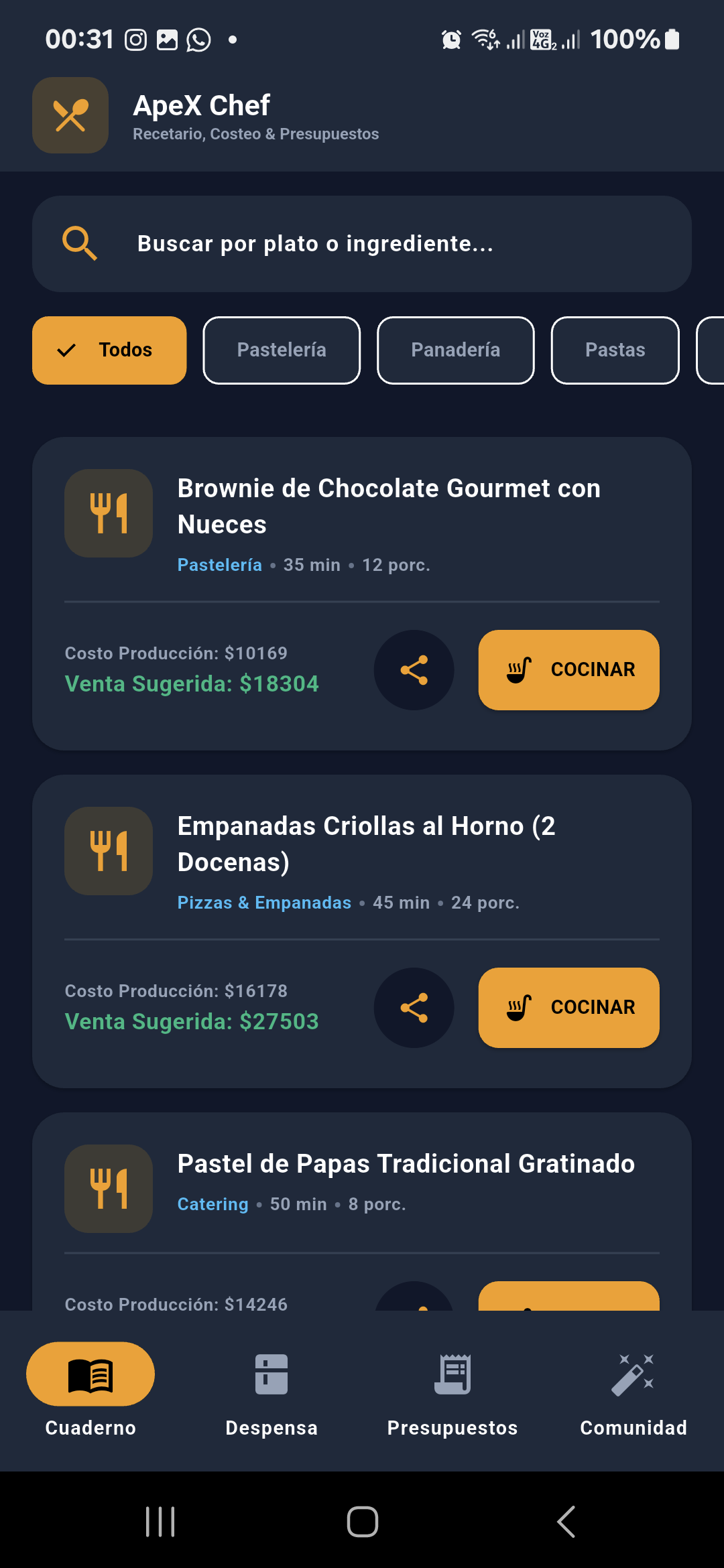Captura ApeX Chef