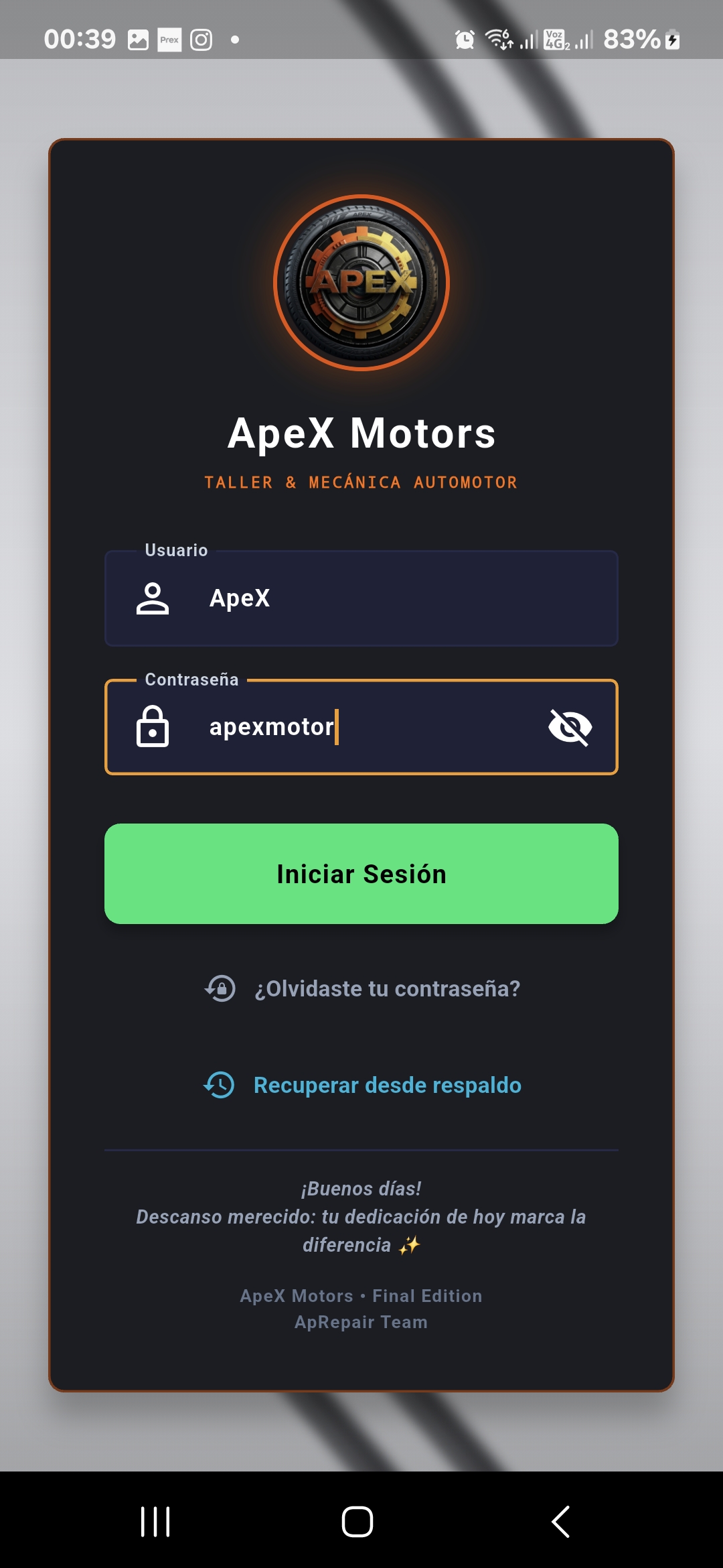 Captura ApeX Motors