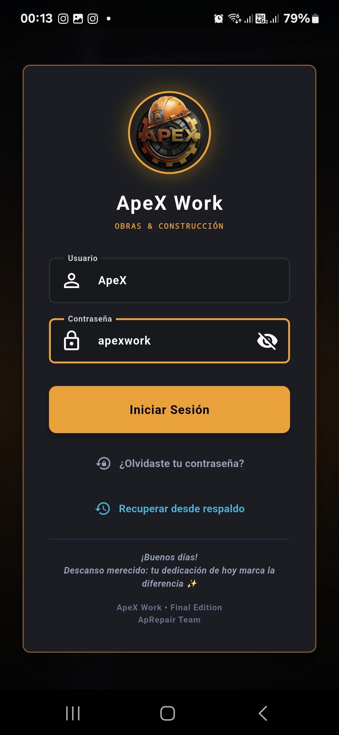 Captura ApeX Work